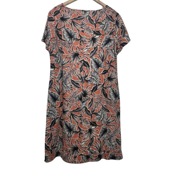 ISLE COLLECTION | Women's Rust Short Sleeve Floral Shift Dress |Size UK 14/US 10 - Picture 8 of 14